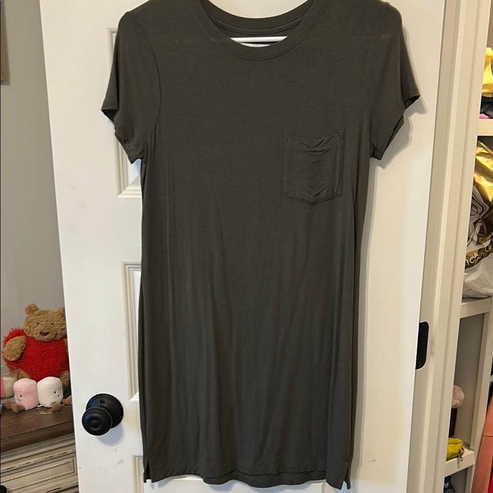 Olive Green T-Shirt Dress